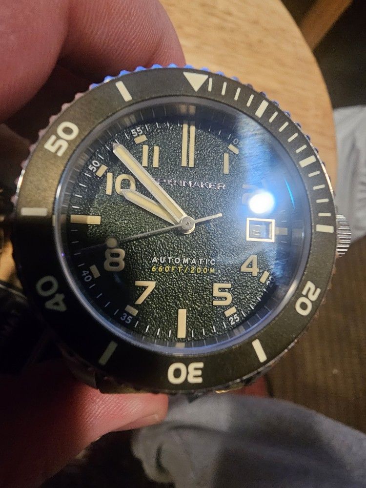 Spinnaker Cahill Automatic Gunmetal Green / Leather | Green Dial