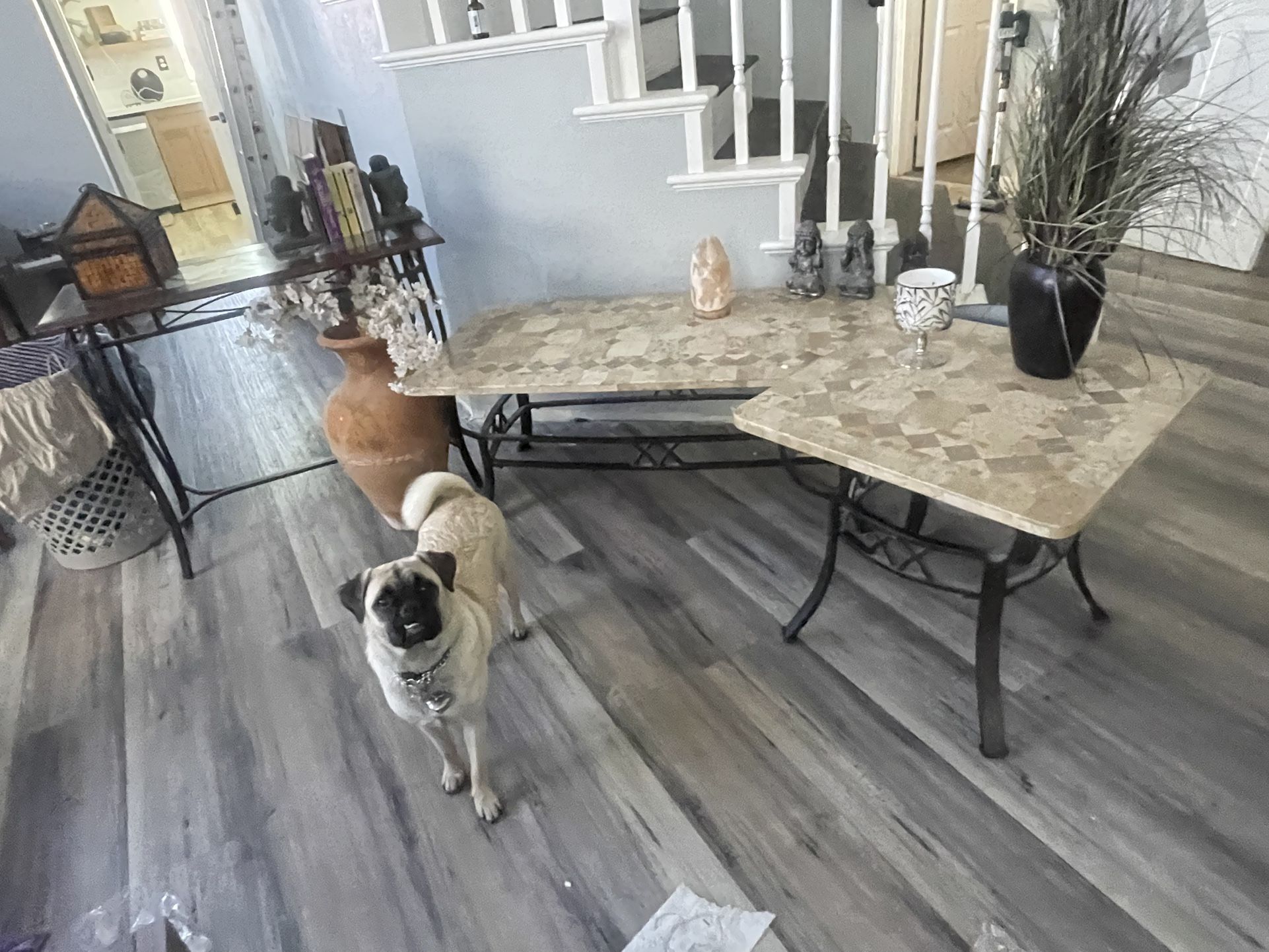 Beautiful Granite Coffee Table, And End Table