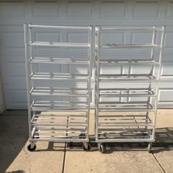 New Age 8 Shelf Aluminum Universal Platter Rack 1355