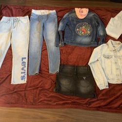 Girls Denim Wear Size 10/12 All Of Them For $40