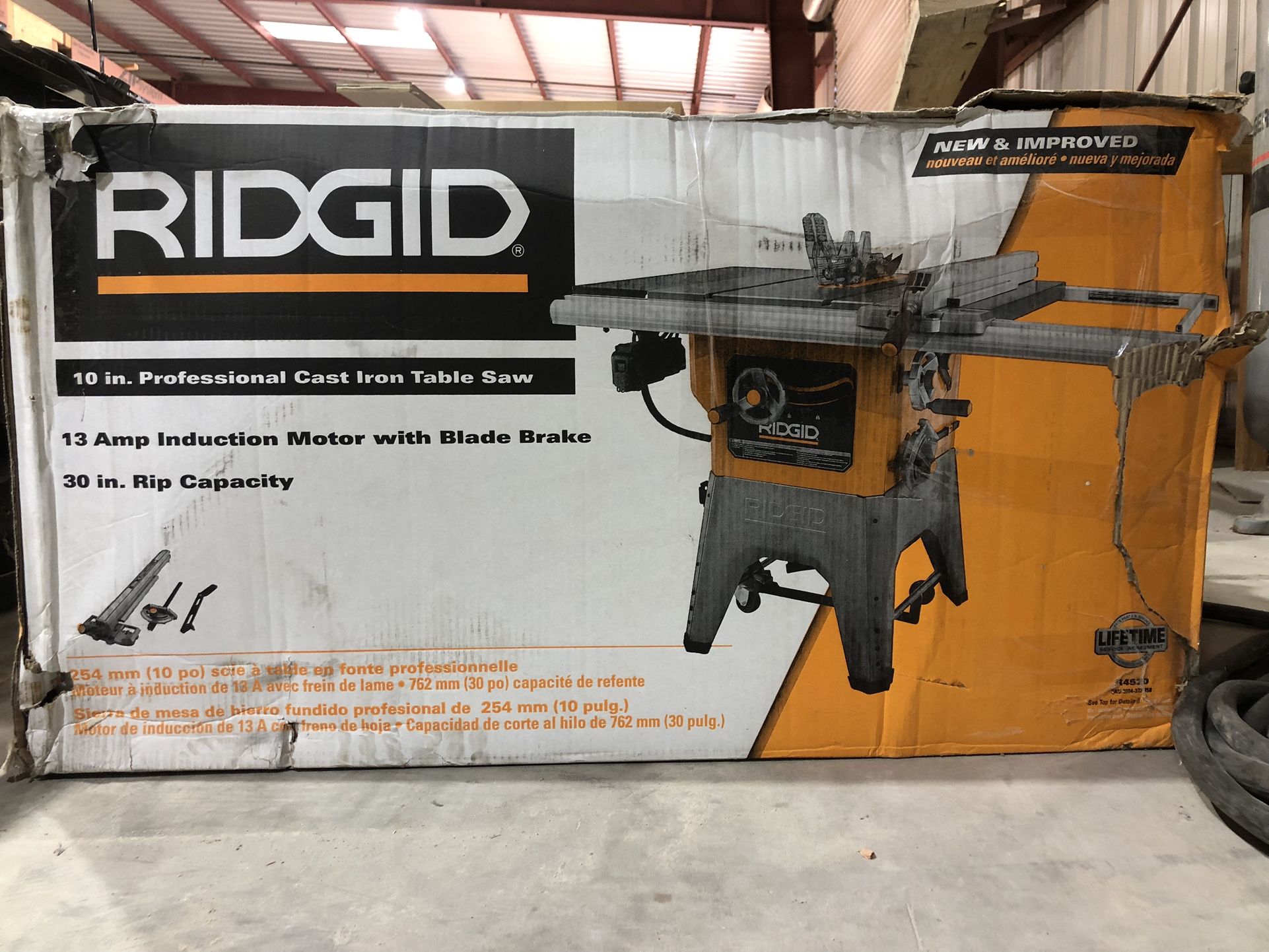 10” Ridgid Professional Table Saw