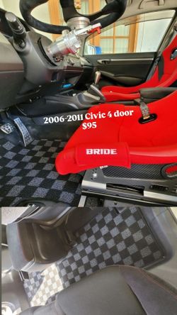 2006-2011 Honda Civic 4 door P2M checkered floor mats (brand new)