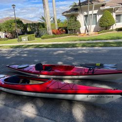Tandem Kayak Set with Trailer And Accesories