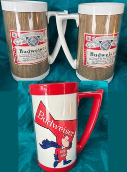 Vintage Plastic Budweiser Mugs - Bud Man