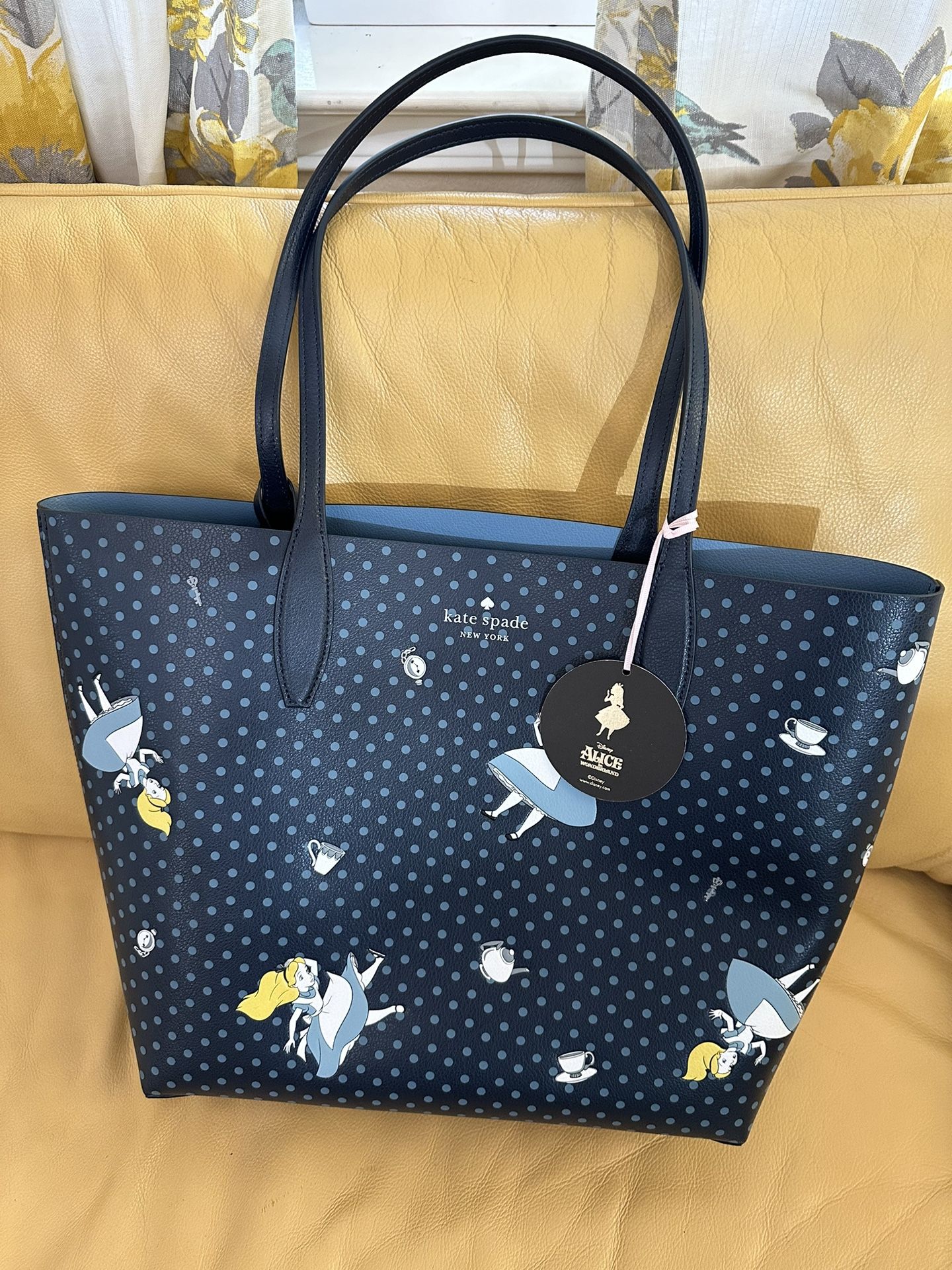 New Rare Sold Out Kate Spade Disney Alice In Wonderland Tote Bag And Wristlet Wallet