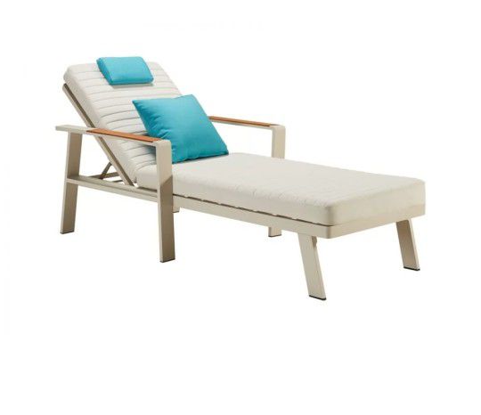 HIGOLD - Nofi Outdoor Chaise Lounge - 79.9'' Patio Lounge Chair, Made of Aluminum with Powder Coatin -151