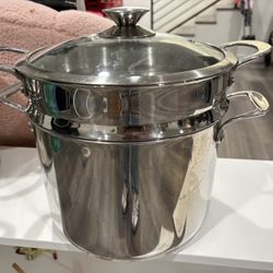 Stainless Steel Steamer Pot with Glass Lid