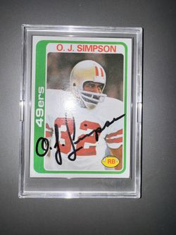 Oj simpson signed card