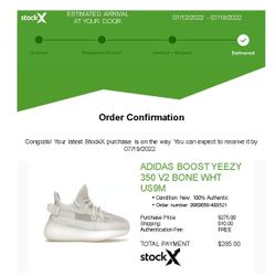 Adidas Boost Yeezy 350 V2 Bred Size 8.5