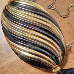 1960s Vintage Gold Oval Clutch Purse