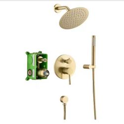 SUMRAIN BRUSHED GOLD SHOWER SET
