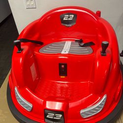 One car, 12V Battery Powered XL Bumper Car – perfect for boys, girls, kids, teens, and adults. This electric two-seater ride-on has a 12V rechargeable