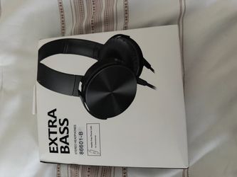 New!!! Extra Bass Stereo Headphones Model 86601-B