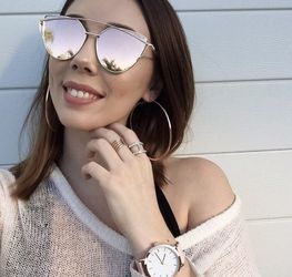 Gold cat eye sunglasses