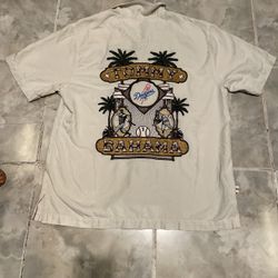 Tommy Bahama White Los Angeles Dodgers Pitchers Paradiso Button-Up Camp Shirt M
