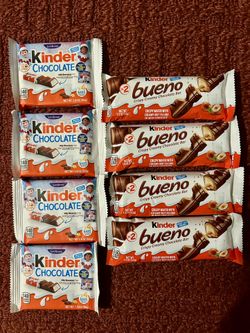 NEW 8 Kinder Chocolate & Bueno
