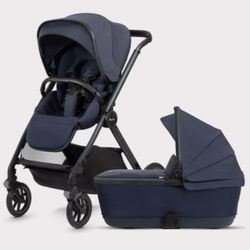 Silver Ross Reef2  Navy Stroller And Bassinet Bundle