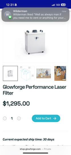 Glowforge Performance Laser Filter