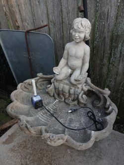 Concrete Water Bird Fountain With Pump Included 