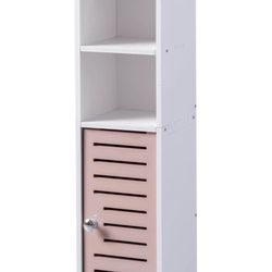 Toilet Paper Holder Stand – No-Drill PVC Small Bathroom Storage Cabinet (New in Box)