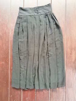 Zara Basic Pleated Midi Skirt Womens Size S Black