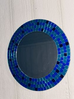 Mosaic Blue & Green Glass -Mirror 