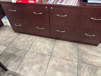 File cabinet wood large 4 drawers