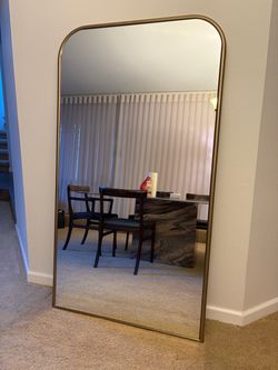 Urban Outfitters Selene Floor Mirror - Brass/Gold (Excellent Condition)