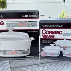 CorningWare Vintage Silk & Roses Pattern