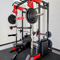 Brand New - Weights INCLUDED. FREE Delivery - LLERO A60 Home Gym. Smith Machine & Functional Trainer