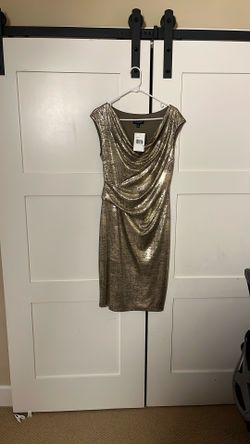 Women Gold Dress Size 10 NEW