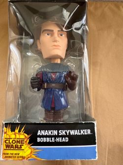Skywalker, Star Wars bobble head, clone wars, animated series, 2008 ANAKIN Skywalker, Star Wars bobble head, clone wars, animated series, 2008