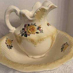 Beautiful Pitcher And Bowl 