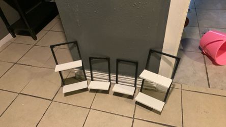 4white and black shelves
