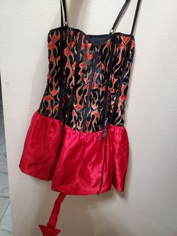 M/L Devil Diabla corset dress costume