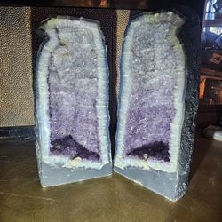 Massive Rare Ombre Amethyst Cathedral Set