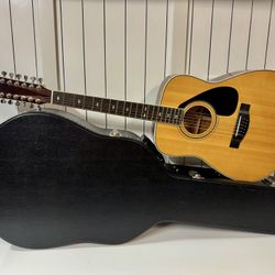 Gorgeous Vintage Yamaha FG 612S 12-String Acoustic Guitar Made in 1981, Includes Nice Roadrunner Hard case.