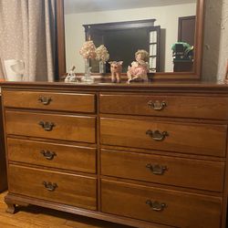 Antique Dresser With Mirror Thomasville Solid Cherry