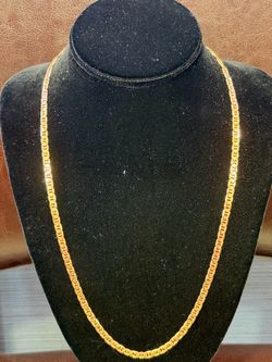 18k Gold Figaro link Chain 27 grams 24”