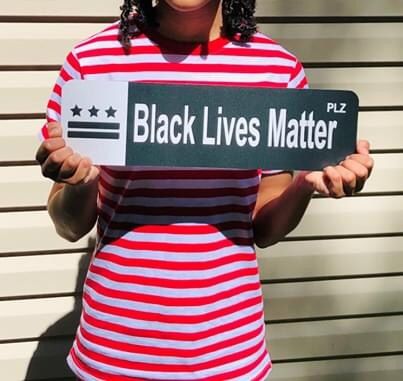 Decorative Black Lives Matter Aluminum Street Sign