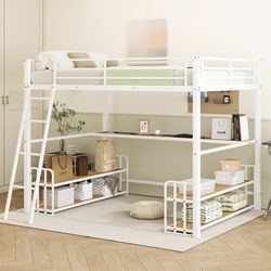 Metal Full Size Loft Bed For Sale! 