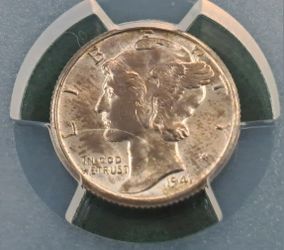 1941-D Silver Mercury Dime PCGS MS66 FB Full Bands  Ultra High Grade.