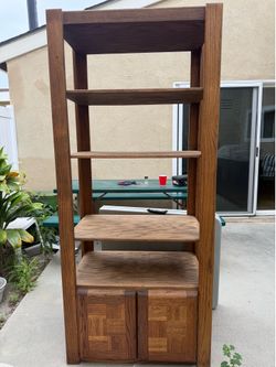 Wood shelving