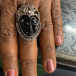 Black Onyx and Sterling Silver Ring