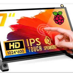 ROADOM 7’’ Raspberry Pi Screen, IPS1024×600,Responsive Smooth Touch,Dual Built-in