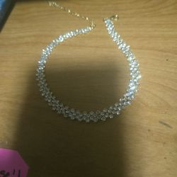 White Sapphire Sterling Silver chocker