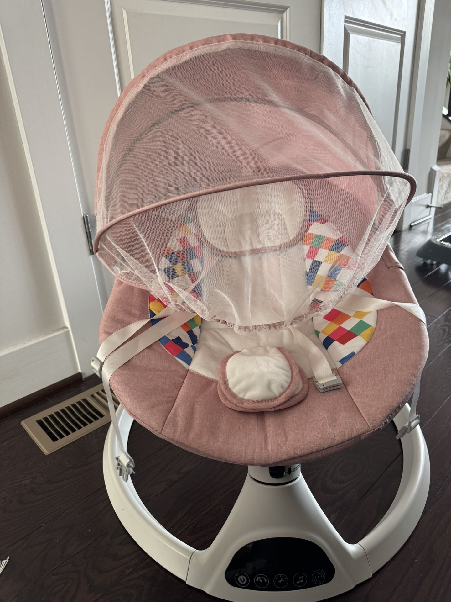 Pink Baby Rocker with Cover