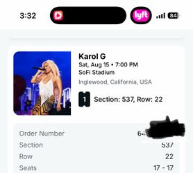 Karol G Ticket