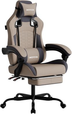 Gaming Chair with Massage,Ergonomic PC Gaming Chair with Footrest Comfortable Headrest and Lumbar