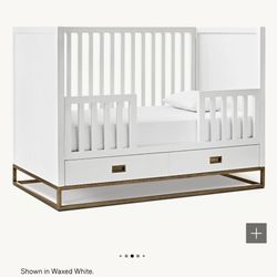 RH Crib To Toddler bed With Storage ( You Need To Buy Crib Converter)